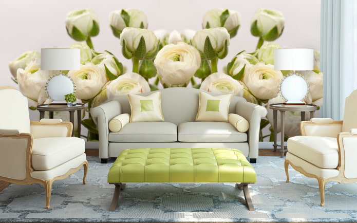 photo wallpaper with roses in the interior photo wallpaper with roses in the interior