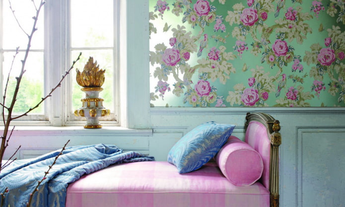 floral wallpaper with silkscreen effect floral wallpaper with silkscreen effect