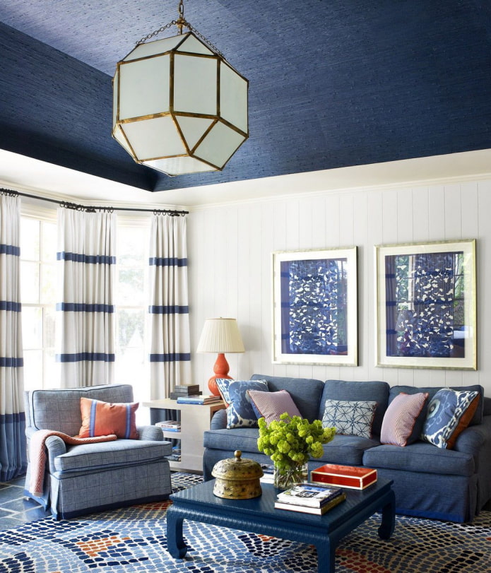 wallpaper matting on the ceiling