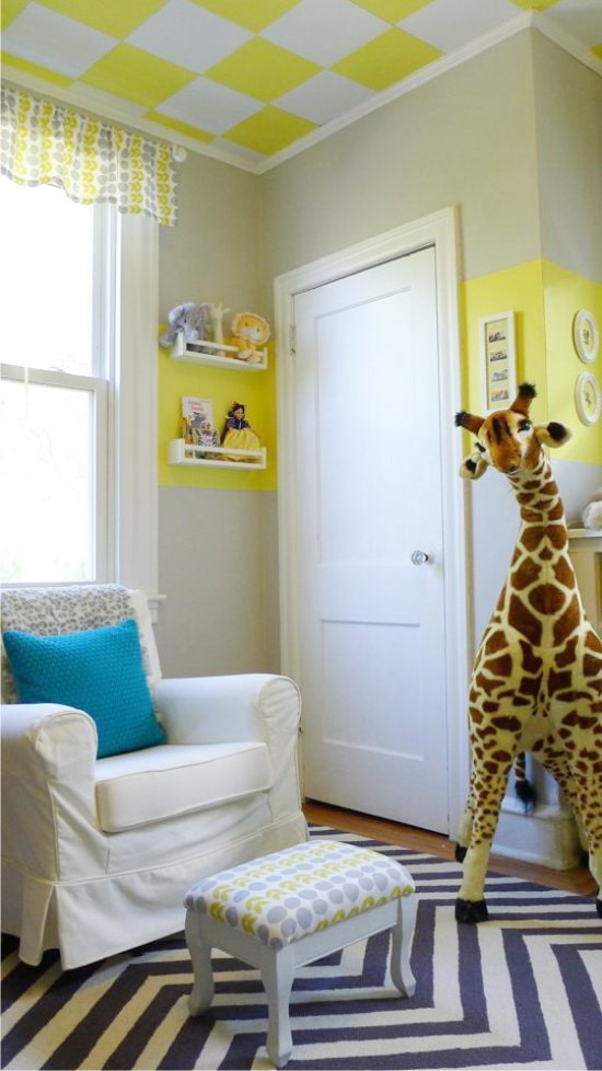 combination of two colors on the ceiling