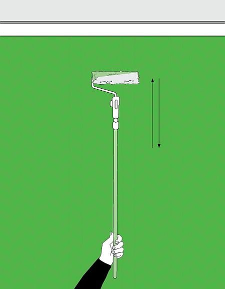 applying a second coat of paint