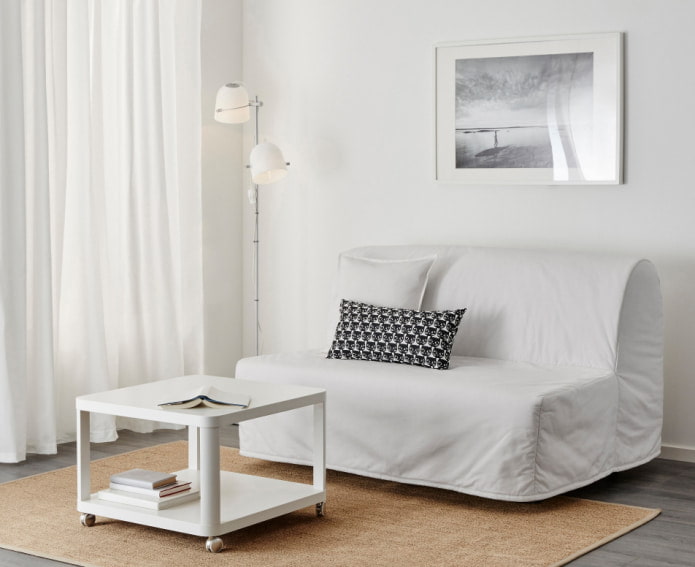 white sofa cover