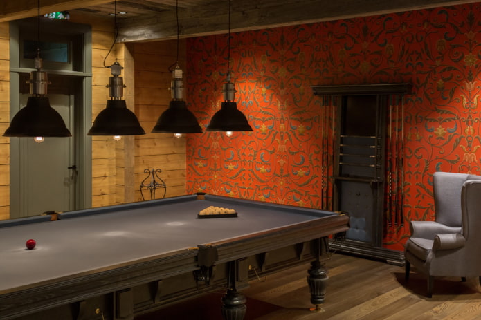 walls in the billiard room