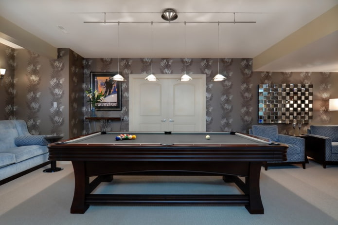 walls in the billiard room