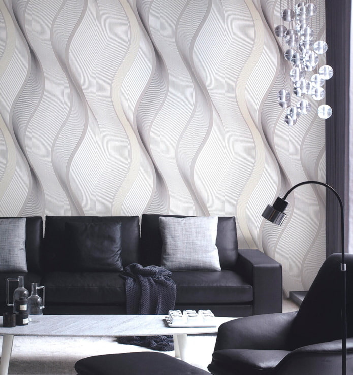 wallpaper with wavy print