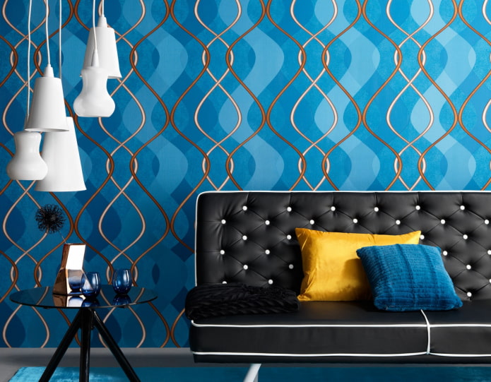 wallpaper with wavy print