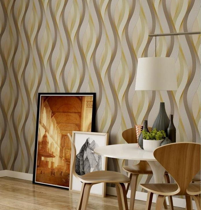 wallpaper with wavy print