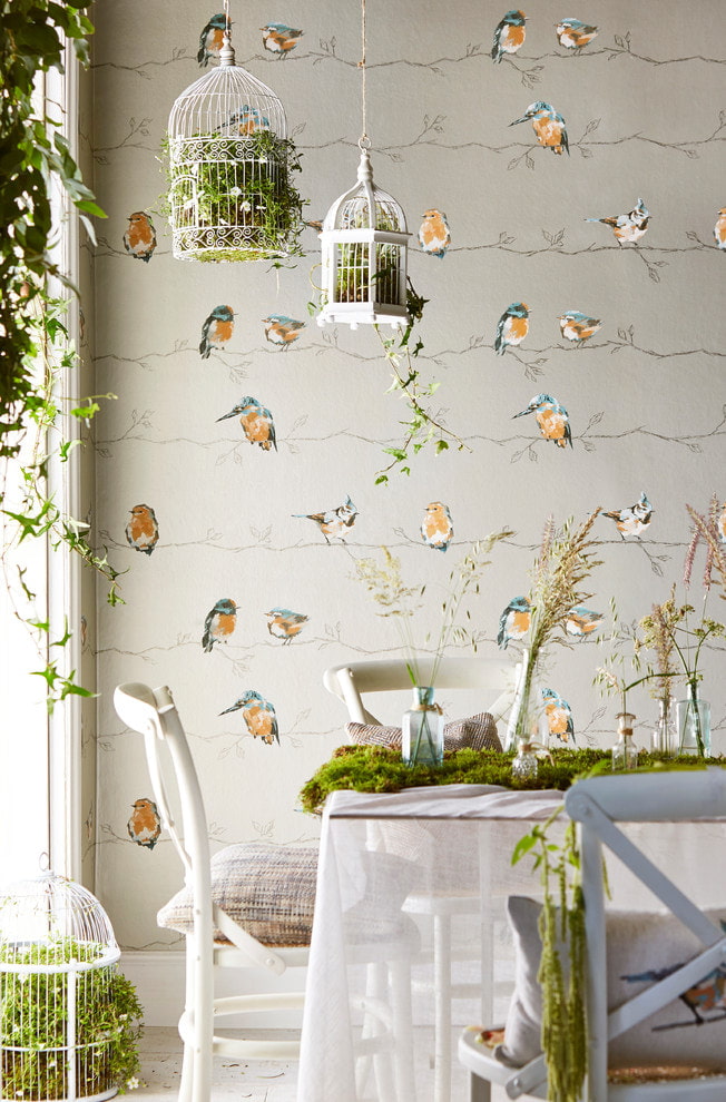 birds on the wallpaper birds on the wallpaper
