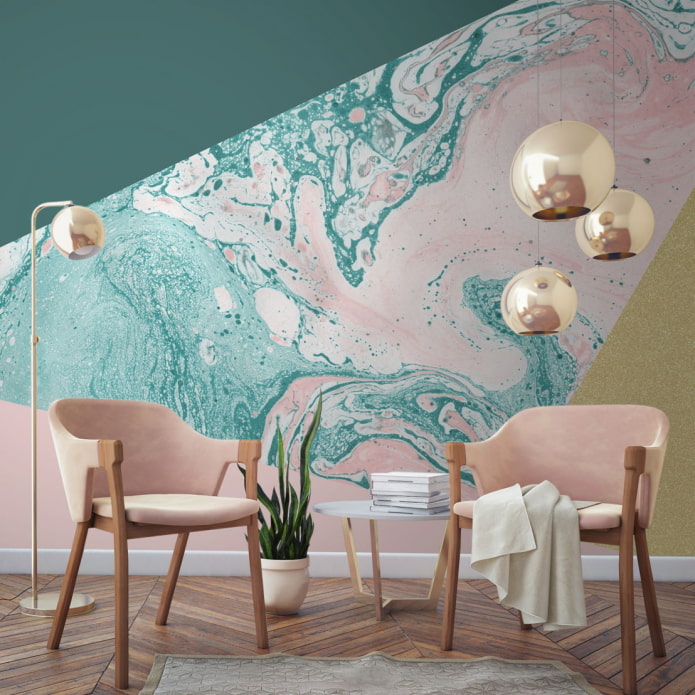 pink turquoise wallpaper