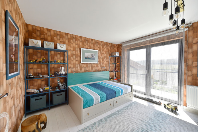 brown non-woven wallpaper