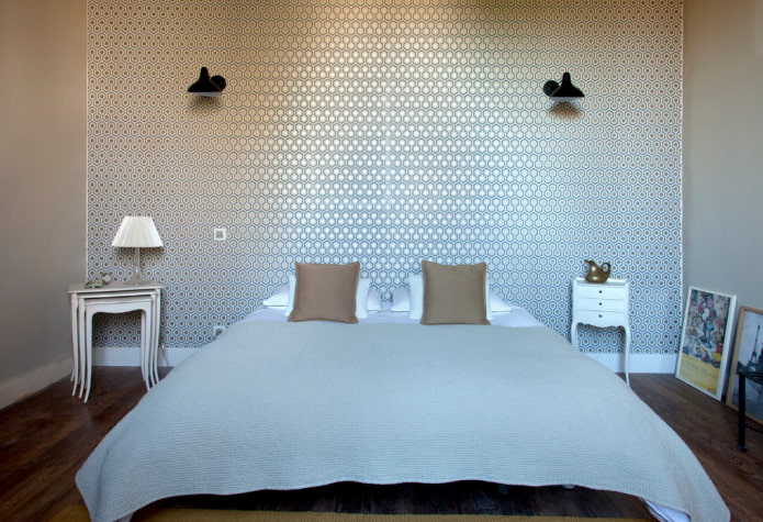 fabric wallpaper in the interior of the bedroom fabric wallpaper in the interior of the bedroom