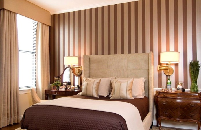 striped fabric wallpaper in the interior striped fabric wallpaper in the interior