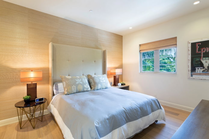 fabric wallpaper in the interior of the bedroom fabric wallpaper in the interior of the bedroom