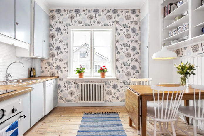 Scandinavian style paper wallpaper