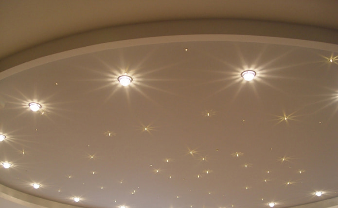 Ceiling design white galaxy