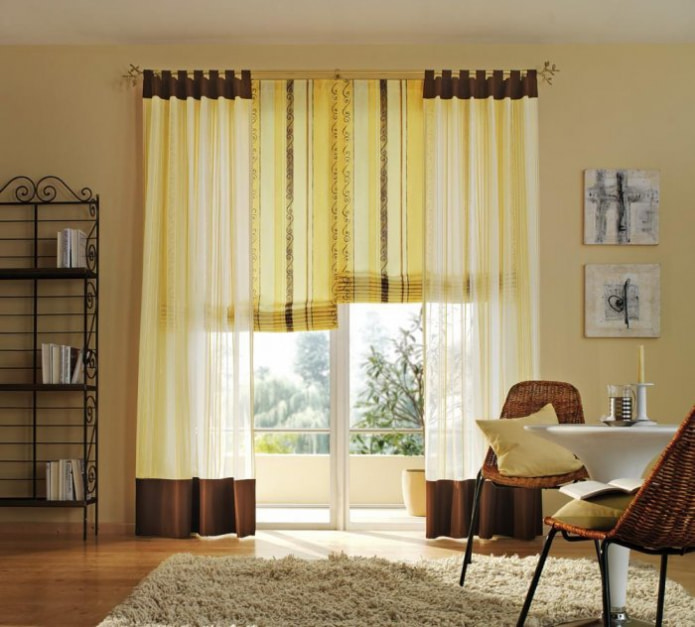 Yellow brown curtains Yellow brown curtains