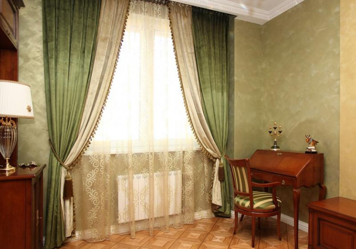 double velvet curtains with tassels double velvet curtains with tassels