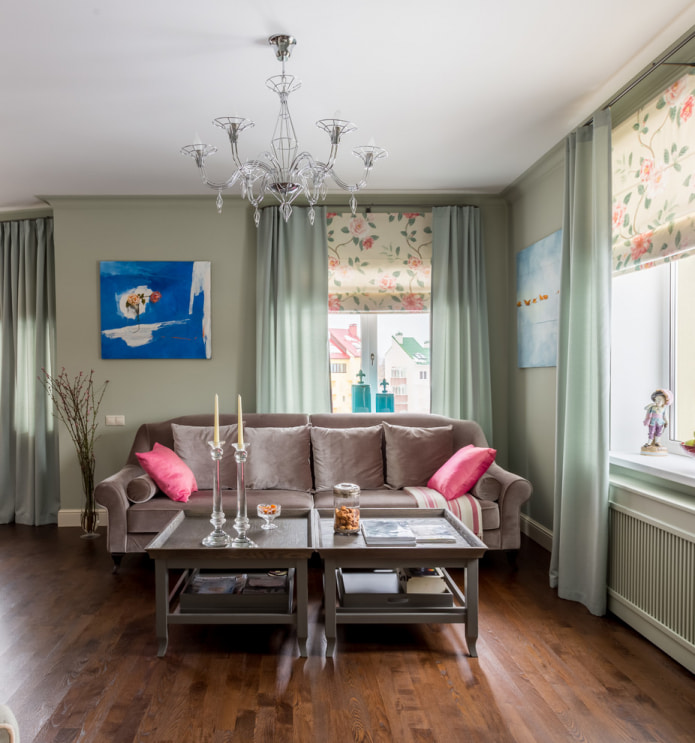 classic style with mint curtains classic style with mint curtains