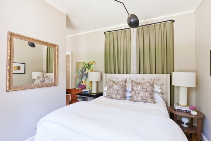 khaki curtains at the head of the bed khaki curtains at the head of the bed