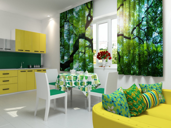 3D image of the forest on photocurtains 3D image of the forest on photocurtains