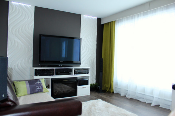 modern living room with green curtains modern living room with green curtains