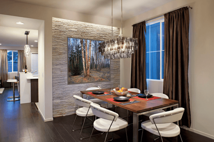 Dark curtain in the kitchen Dark curtain in the kitchen