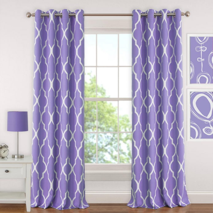 lilac curtains on eyelets