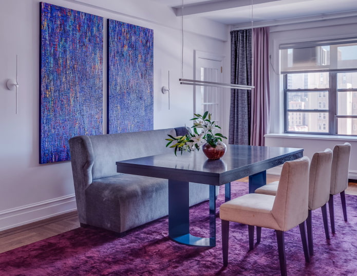 two-tone curtains in the interior