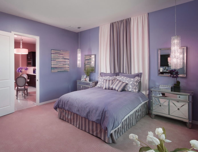 two-tone curtains in the interior