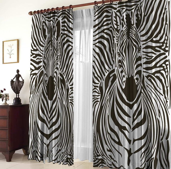 Black and white photo curtains Black and white photo curtains