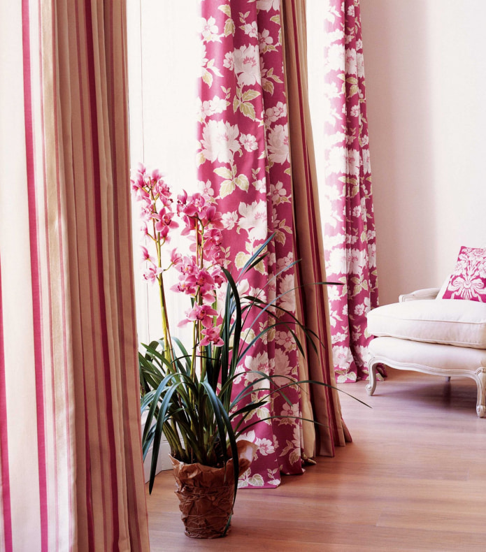 floral curtains