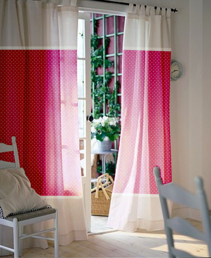 pea print curtains