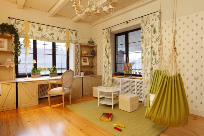 curtains in the nursery in the style of Provence curtains in the nursery in the style of Provence