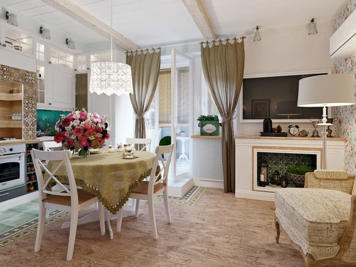 curtains with clips in Provence style curtains with clips in Provence style