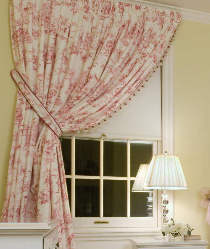 Provence style fringed curtain Provence style fringed curtain