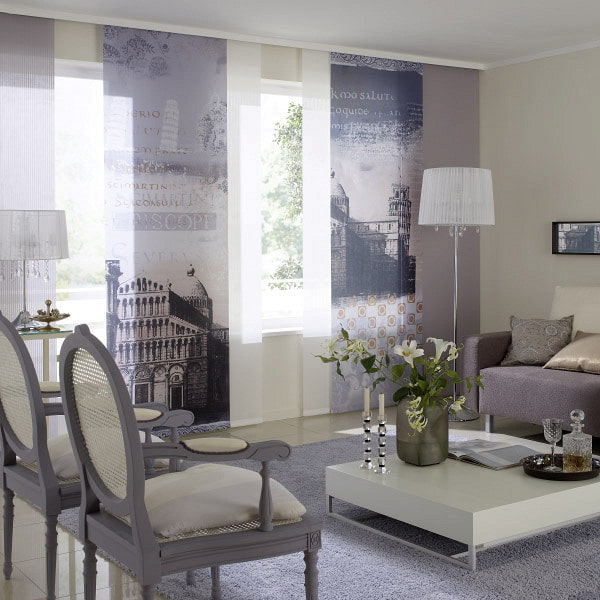 Japanese panels with photo print Japanese panels with photo print