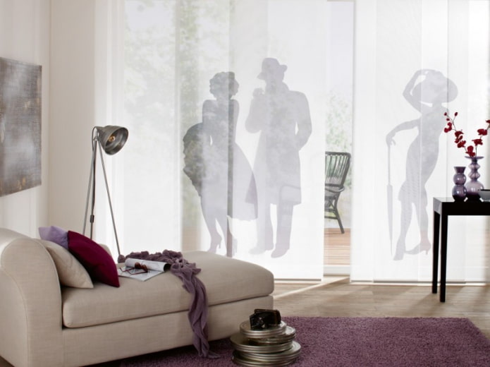 Japanese panels in white Japanese panels in white