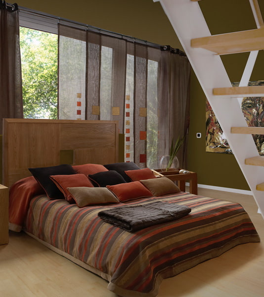 combination of Japanese panels with curtains combination of Japanese panels with curtains