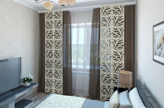 openwork Japanese panels in the interior openwork Japanese panels in the interior