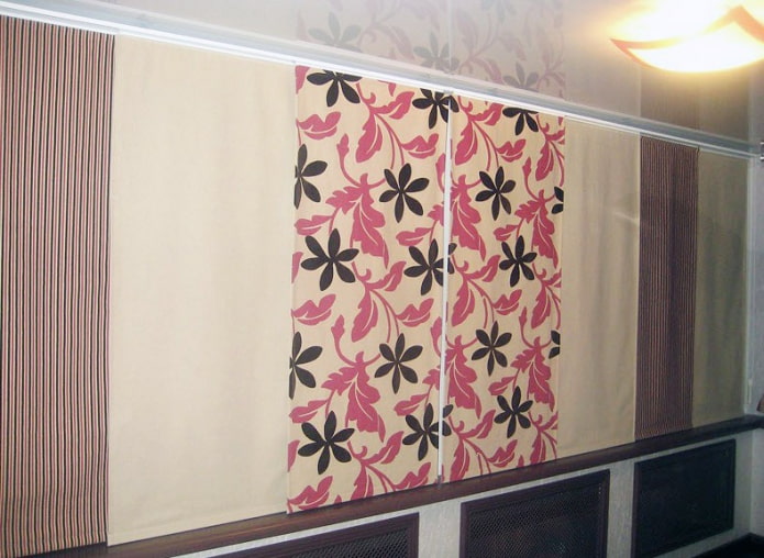 short Japanese canvases on the loggia short Japanese canvases on the loggia
