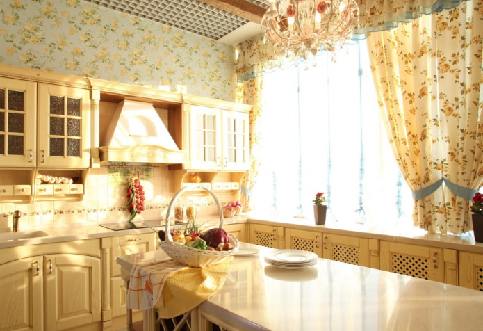 Provence floral print curtains Provence floral print curtains