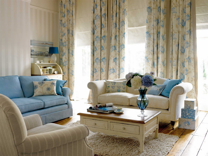 curtains with flowers in the interior of the living room curtains with flowers in the interior of the living room