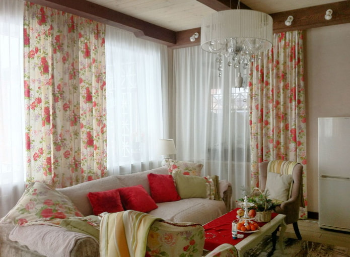 floral curtains combined with plain curtains floral curtains combined with plain curtains