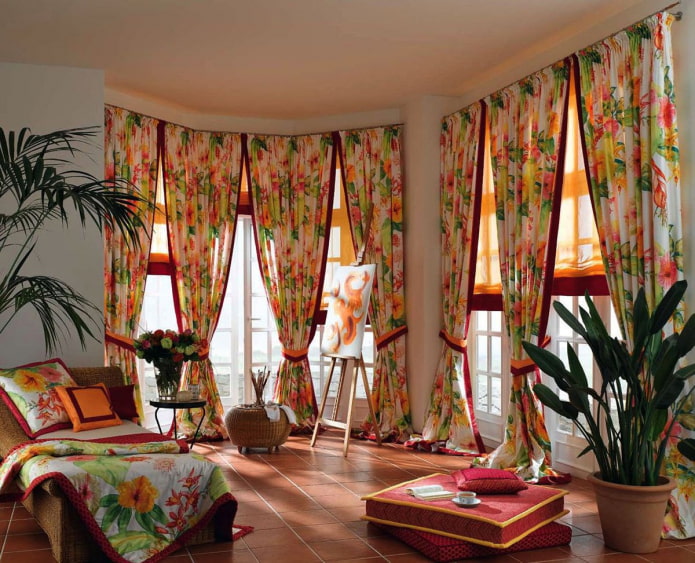 floral print curtains in oriental style floral print curtains in oriental style