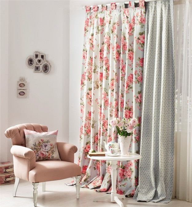 curtains with roses in the interior curtains with roses in the interior