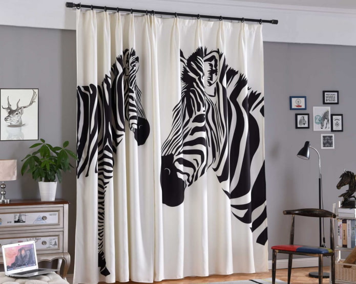 zebra curtains