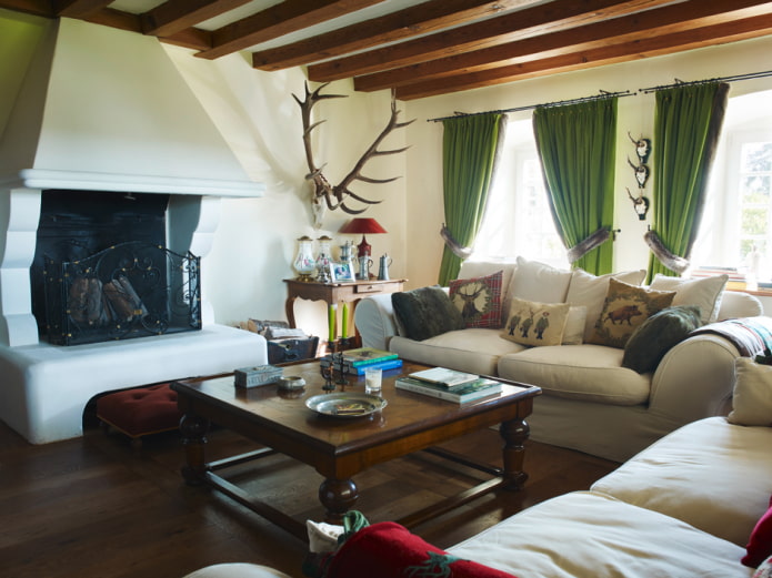 curtains with tiebacks in the living room