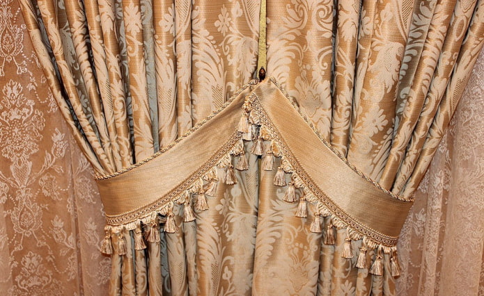 curtains decorated with tassels