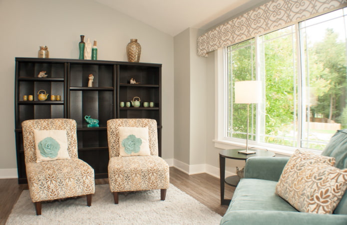 hard lambrequin in the interior of the living room hard lambrequin in the interior of the living room