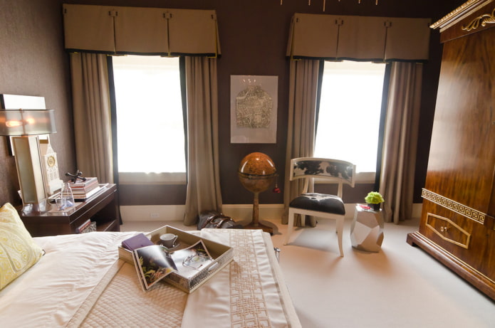 hard lambrequin in the interior of the bedroom hard lambrequin in the interior of the bedroom